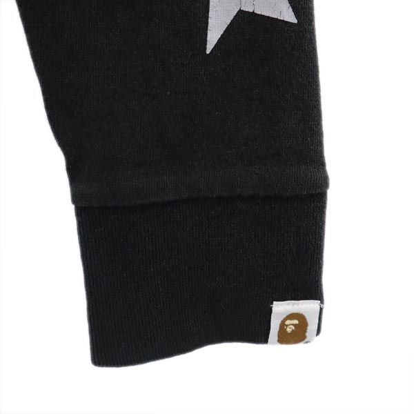 A BATHING APE アベイシングエイプ プリント 長袖 Tシャツ S ブラック系 ロンT 星 メンズ