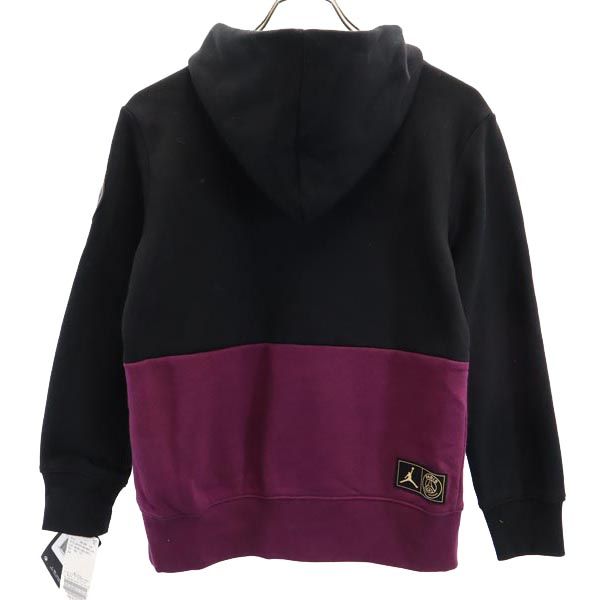 未使用 AIR JORDAN エアジョーダン 長袖 スウェットパーカー M ブラック 他 ジャンプマンロゴ 裏起毛 プルオーバー キッズ