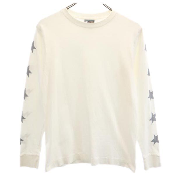 A BATHING APE アベイシングエイプ 日本製 長袖 Tシャツ S ホワイト系 ロンT メンズ