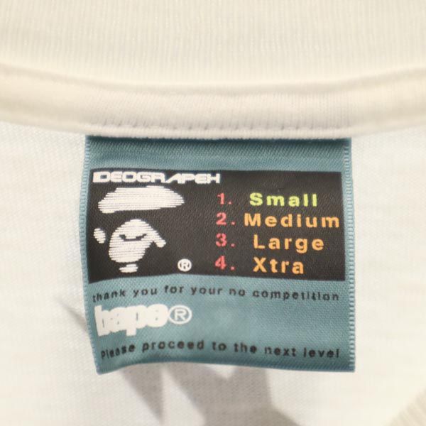 A BATHING APE アベイシングエイプ 日本製 長袖 Tシャツ S ホワイト系 ロンT メンズ