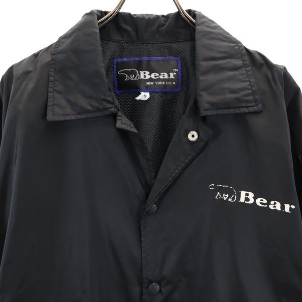 Bear ベアー 90s オールド バックプリント コーチジャケット M ブラック メンズ