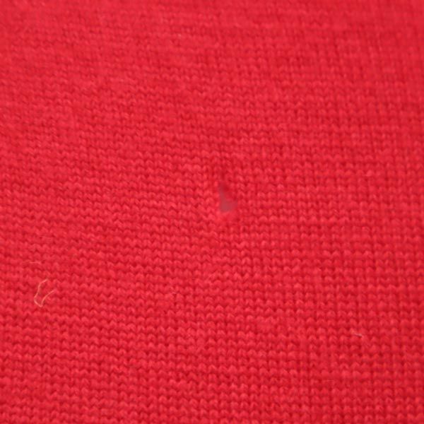 JOHN SMEDLEY ジョンスメドレー イングランド製 ウール Vネック ニットベスト M レッド メンズ