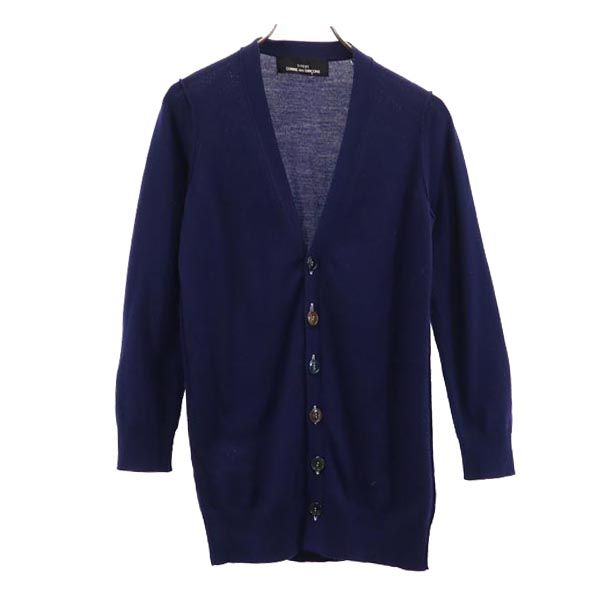 tricot COMME des GARCONS トリコットコムデギャルソン 2012年 日本製 ウール 長袖 カーディガン 青系 レディース