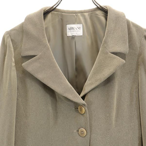 ARMANI アルマーニ イタリア製 コレツィオー二 テーラードジャケット 40 ベージュ系 レディース