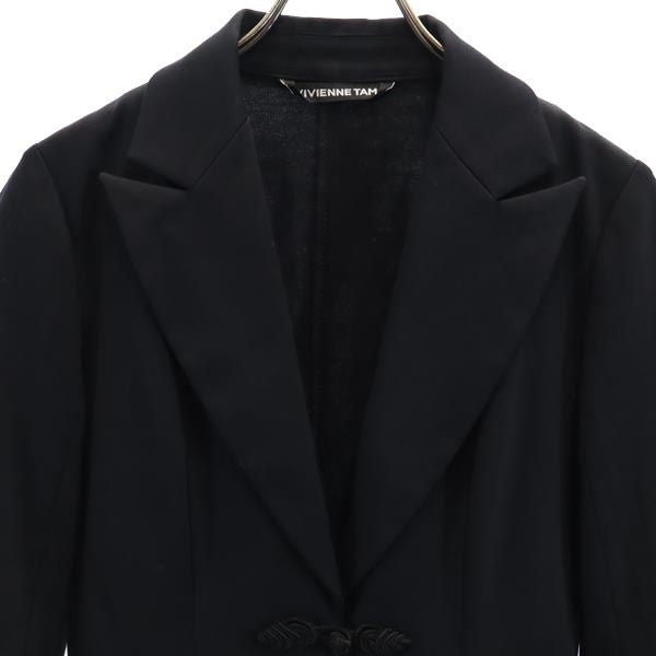 VIVIENNE TAM ヴィヴィアンタム 日本製 テーラードジャケット 0 黒 レディース