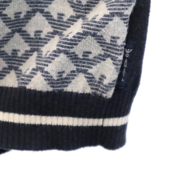 ARMANI JUNIOR アルマーニ ジュニア カシミヤブレンド 長袖 ニット カーディガン 6A グレー キッズ