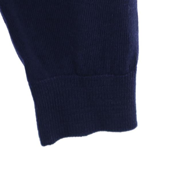 BARNEYS NEWYORK バーニーズニューヨーク ウール 長袖 ニット カーディガン S ネイビー Vネック メンズ