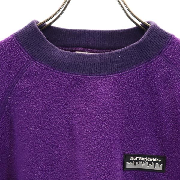 HUF ハフ 日本製 プルオーバー フリースジャケット M パープル系 メンズ