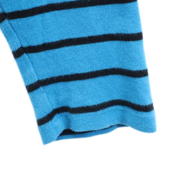 LAUREN RALPH LAUREN ローレンラルフローレン ボーダー 7分袖 ヘンリーネック Tシャツ M ブルー系 ロンT レディース