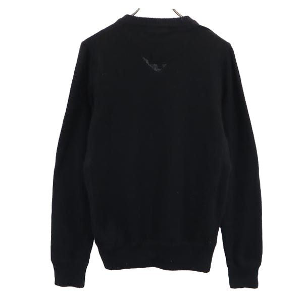 FRANKLIN&MARSHALL フランクリンマーシャル イタリア製 長袖 Vネック ニット XS ブラック系 セーター メンズ