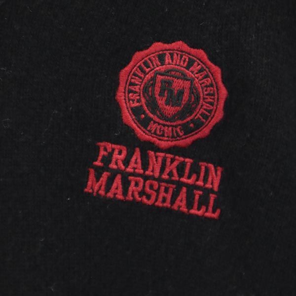 FRANKLIN&MARSHALL フランクリンマーシャル イタリア製 長袖 Vネック ニット XS ブラック系 セーター メンズ