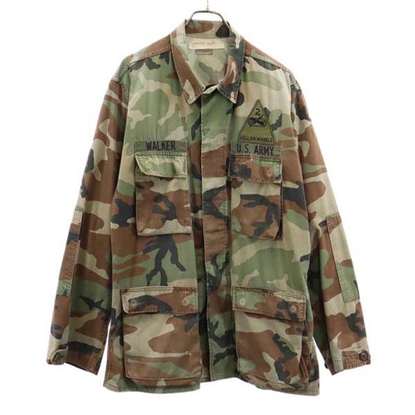 US ARMY アメリカ軍 80s DLA カモフラ ミリタリージャケット カーキ系 メンズ