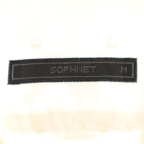 SOPHNET. ソフネット 日本製 チェック切替 長袖 ボタンダウンシャツ M ホワイト系 メンズ