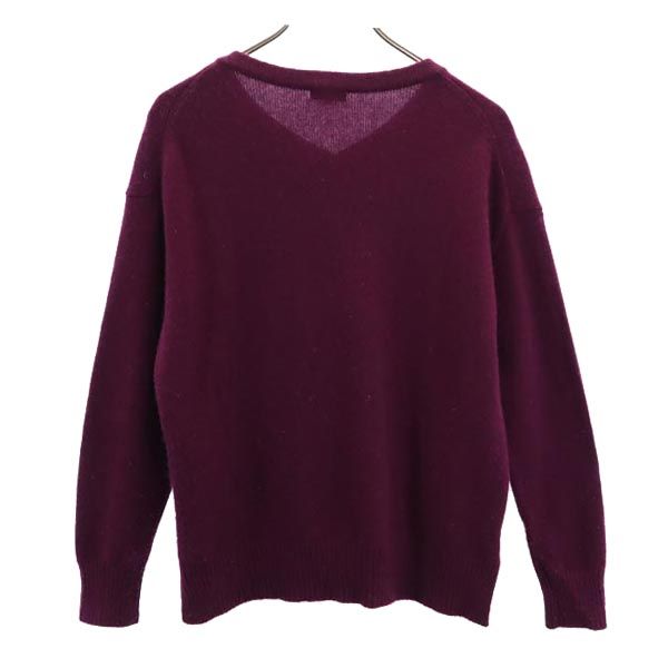 MACKINTOSH PHILOSOPHY マッキントッシュ フィロソフィー 三陽商会 カシミヤブレンド 長袖 ニット 38 ワインレッド レディース