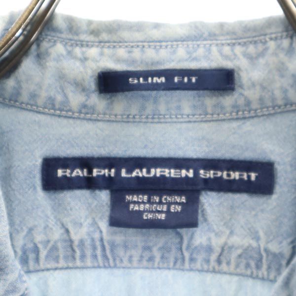 RALPH LAUREN SPORT ラルフローレンスポーツ 長袖 デニムシャツ 4 ブルー系 シャンブレー レディース