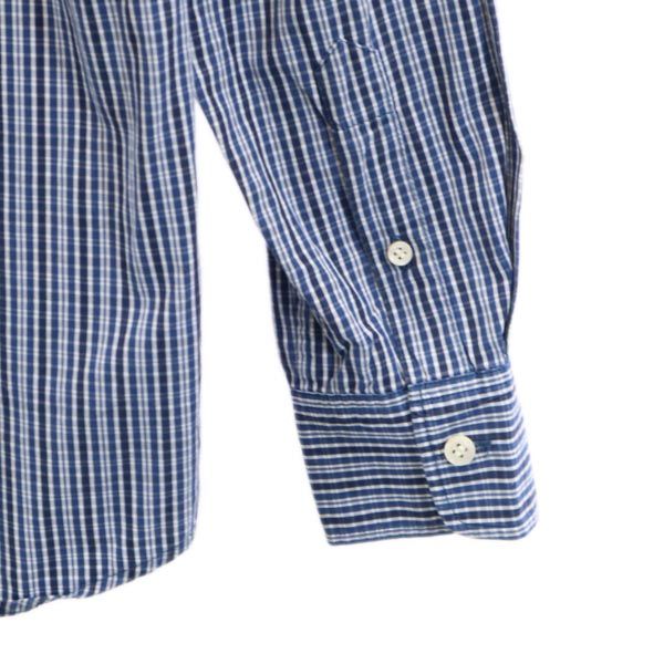 A.P.C. アーペーセー チェック柄 長袖 ボタンダウンシャツ XS ネイビー系 メンズ