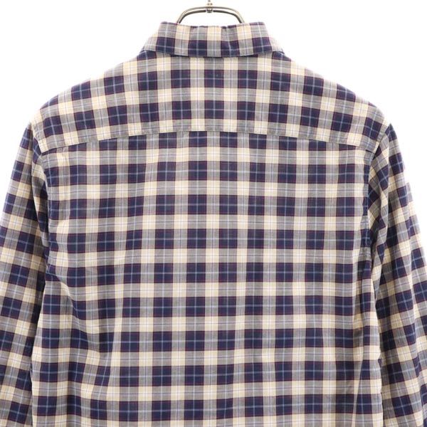 A.P.C. アーペーセー チェック柄 長袖 ボタンダウンシャツ S ネイビー 他 メンズ