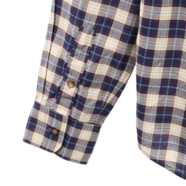 A.P.C. アーペーセー チェック柄 長袖 ボタンダウンシャツ S ネイビー 他 メンズ