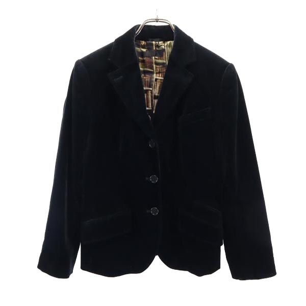 Paul Smith ポールスミス ベロア ベロア テーラードジャケット 40 ブラック レディース
