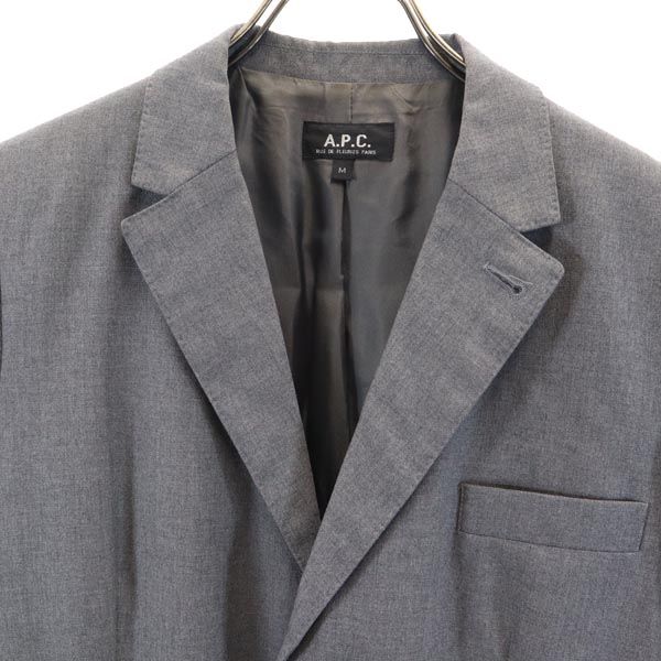 A.P.C. アーペーセー フランス製 ウール テーラードジャケット M グレー メンズ