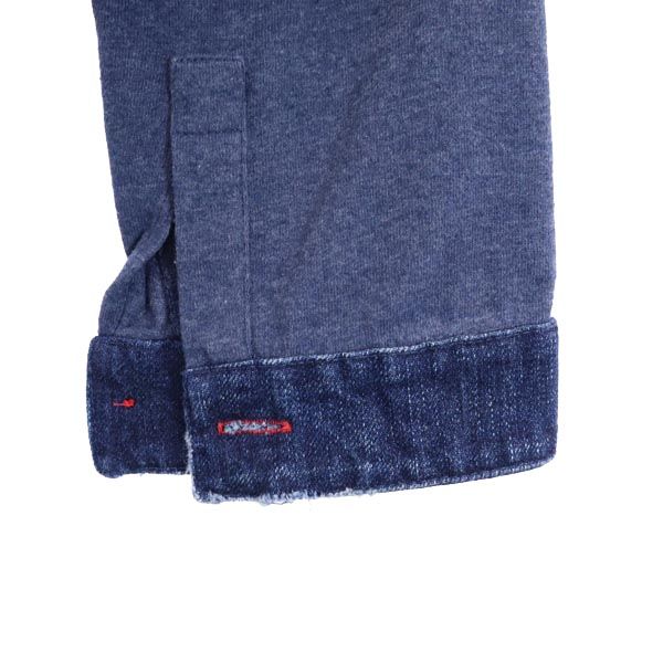 ARMANI JEANS アルマーニジーンズ ラインストーン 7分袖 Tシャツ XS ブルー系 ロンT レディース