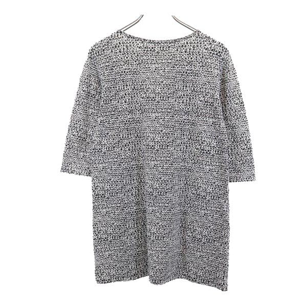 marimekko マリメッコ 総柄 7分袖 チュニック XS ブラック系 ワンピース カットソー レディース