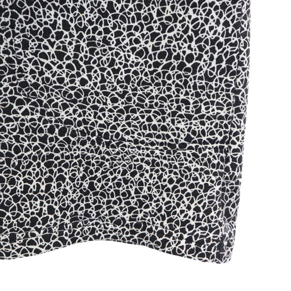 marimekko マリメッコ 総柄 7分袖 チュニック XS ブラック系 ワンピース カットソー レディース