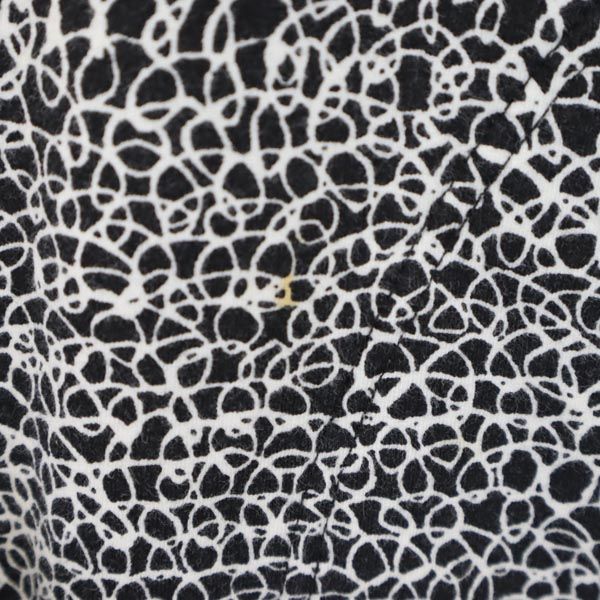 marimekko マリメッコ 総柄 7分袖 チュニック XS ブラック系 ワンピース カットソー レディース