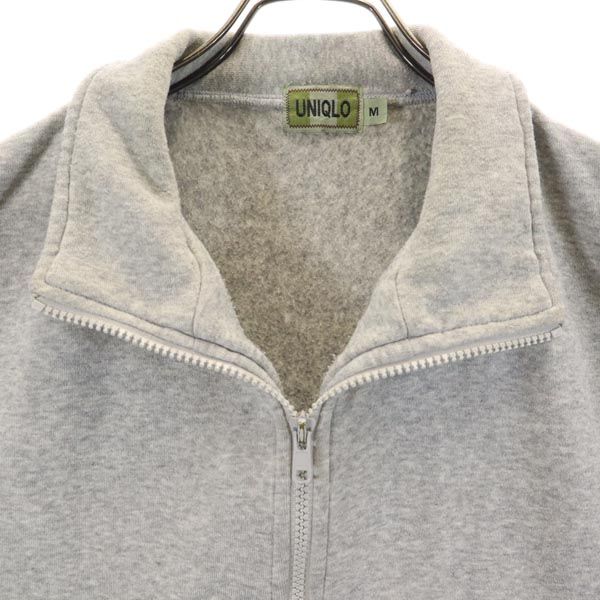 UNIQLO ユニクロ 長袖 ハーフジップ スウェット M グレー プルオーバー トレーナー メンズ