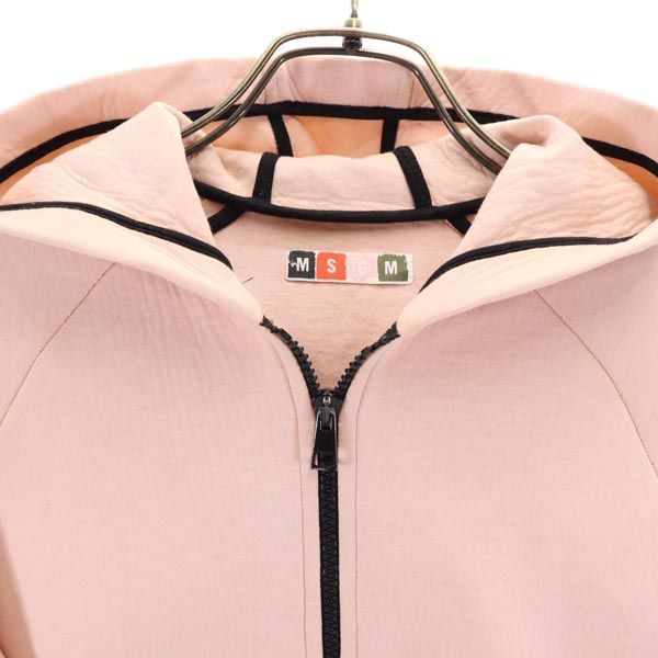 MSGM エムエスジーエム 長袖 ジップパーカー ピンク系 レディース