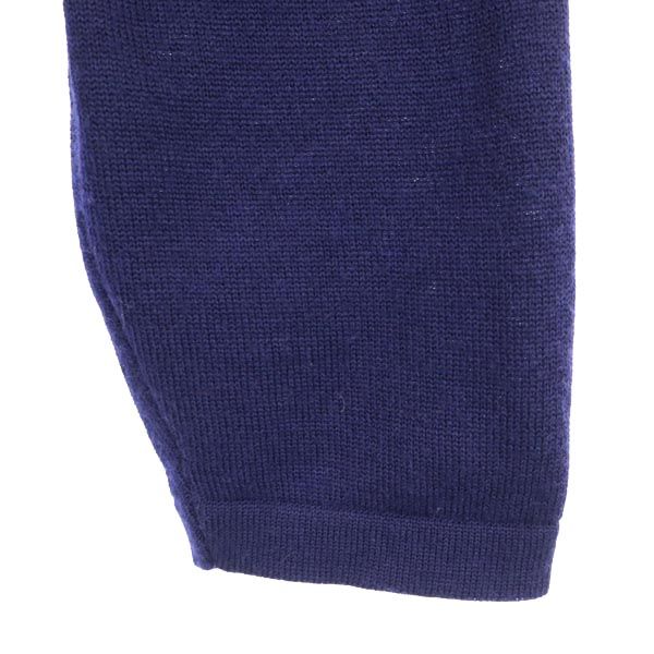 イヴサンローラン ウール 長袖 ニット M ネイビー系 YVES SAINT LAURENT 肩パット セーター レディース