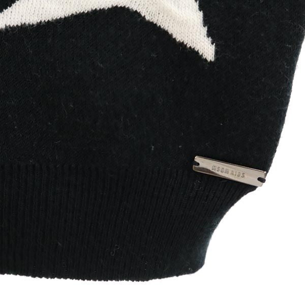 MSGM エムエスジーエム ウールブレンド 星 7分袖 ニット ブラック系 セーター レディース