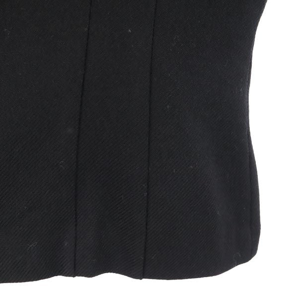 MAX MARA マックスマーラ ウール シルクブレンド ノースリーブ カットソー 9 ブラック系 バックボタン レディース