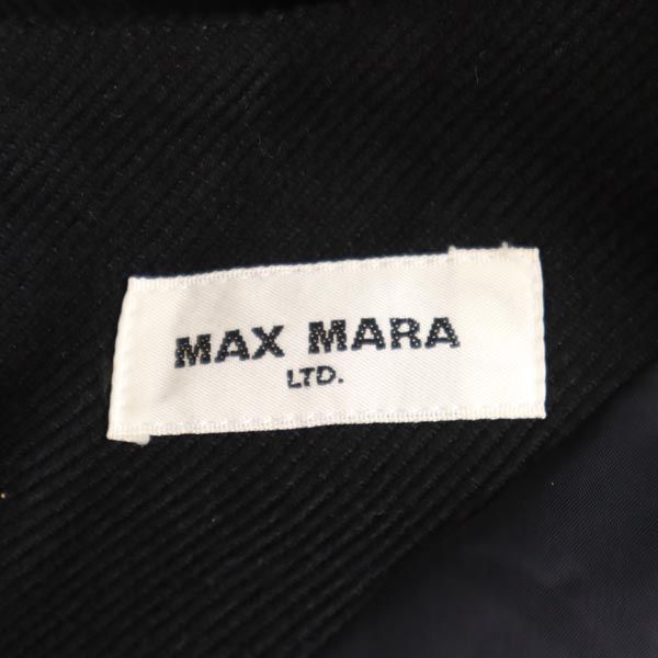 MAX MARA マックスマーラ ウール シルクブレンド ノースリーブ カットソー 9 ブラック系 バックボタン レディース