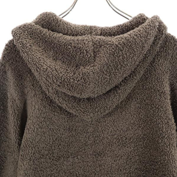 BAREFOOT DREAMS Ron Herman ベアフットドリームズ  ロンハーマン 長袖 もこもこ ジップパーカー M カーキ系 レディース