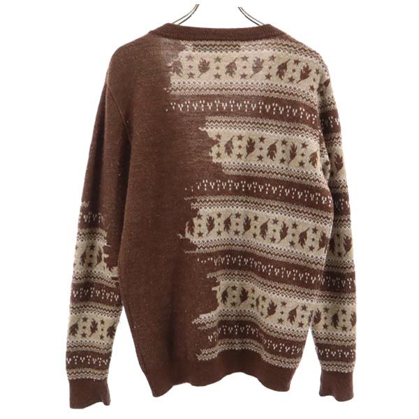 FACTOTUM ファクトタム 日本製 ウール 長袖 ニット カーディガン 48 ブラウン系 メンズ