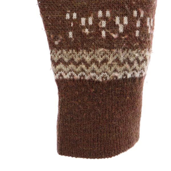 FACTOTUM ファクトタム 日本製 ウール 長袖 ニット カーディガン 48 ブラウン系 メンズ