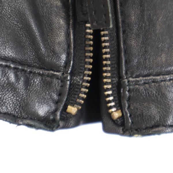 BLACK BY MOUSSY ブラックバイマウジー シープスキン レザージャケット 1 黒 羊革 羊皮 レディース