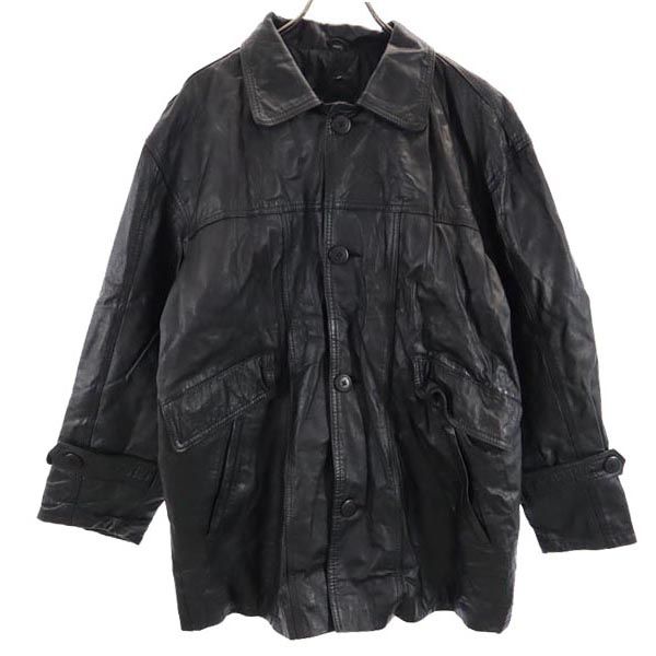 OLD オールド 90s 本革 レザージャケット F 黒 本皮 裏キルティング メンズ
