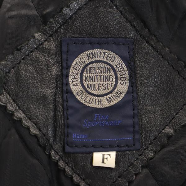 OLD オールド 90s 本革 レザージャケット F 黒 本皮 裏キルティング メンズ