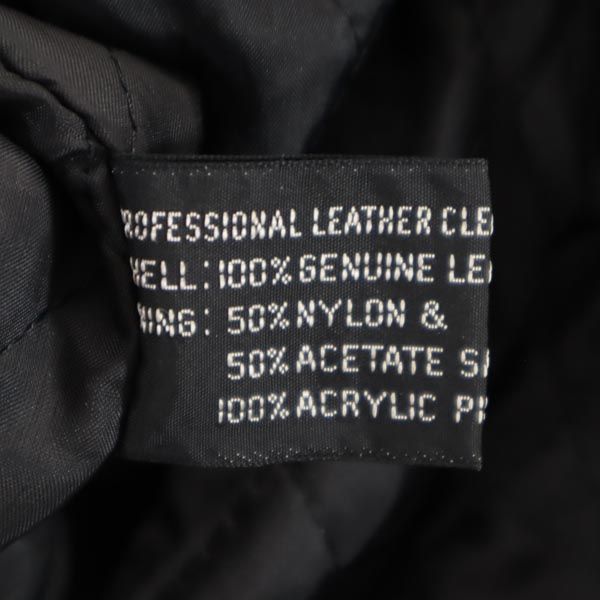 OLD オールド 90s 本革 レザージャケット F 黒 本皮 裏キルティング メンズ