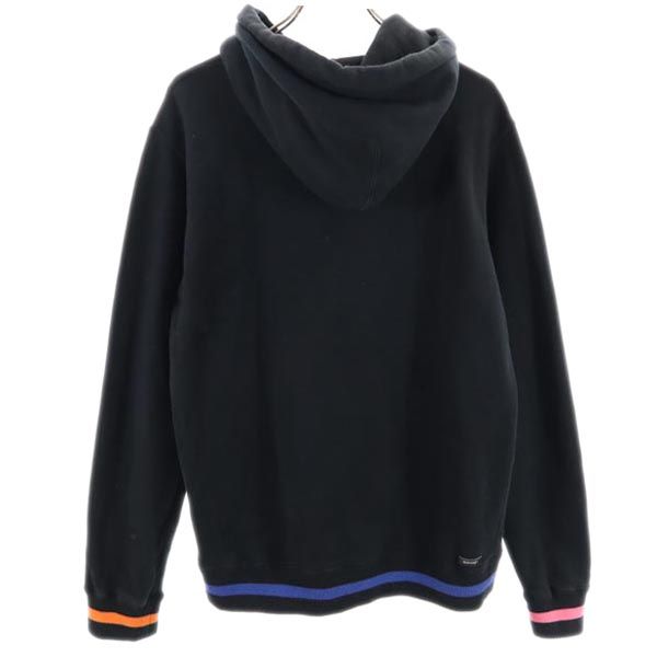 SOPHNET. ソフネット 日本製 ライン入 長袖 スウェットパーカー S 黒 裏起毛 メンズ