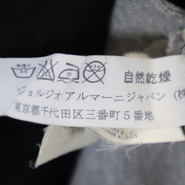 ARMANI JEANS アルマーニジーンズ 長袖 ジップパーカー I40 ブラック系 ロゴ レディース