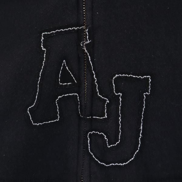 ARMANI JEANS アルマーニジーンズ 長袖 ジップパーカー I40 ブラック系 ロゴ レディース