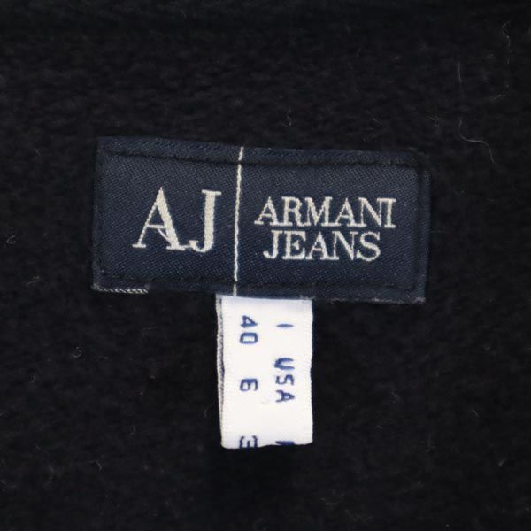 ARMANI JEANS アルマーニジーンズ 長袖 ジップパーカー I40 ブラック系 ロゴ レディース