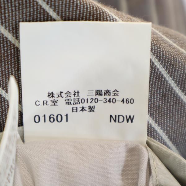 BURBERRY バーバリー 日本製 三陽商会 テーラードジャケット M ブラウン系 衣装カバー付 メンズ