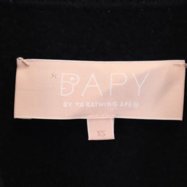 BAPY BY A BATHING APE ベイピーバイアベイシングエイプ 長袖 アシンメトリー ニット XS ブラック オープンショルダー レディース