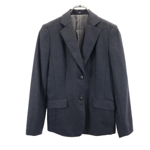 DAKS ダックス 日本製 ウールカシミヤブレンド テーラードジャケット 38 グレー レディース