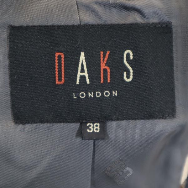 DAKS ダックス 日本製 ウールカシミヤブレンド テーラードジャケット 38 グレー レディース
