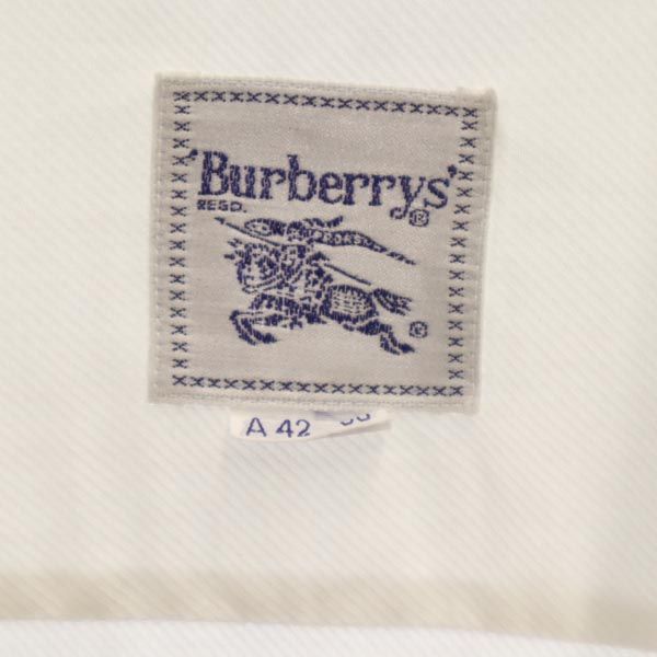 Burberrys バーバリーズ 90s オールド 長袖 シャツ 42-80 ホワイト系 メンズ